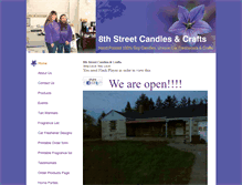 Tablet Screenshot of 8thstreetcandles.com